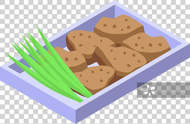 菜单美食托盘2.5D图标图片素材