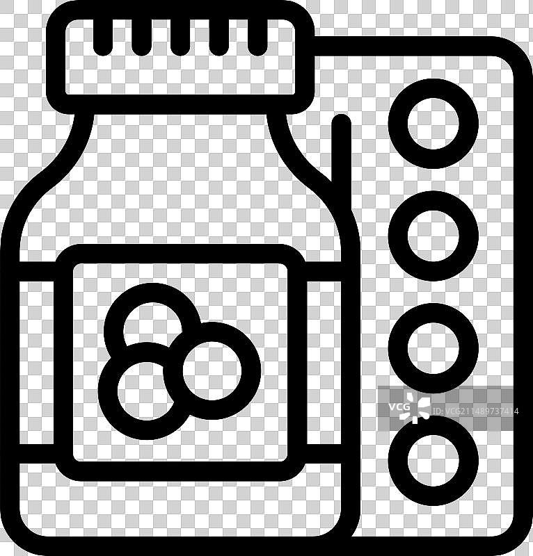 避孕药片图标轮廓图片素材