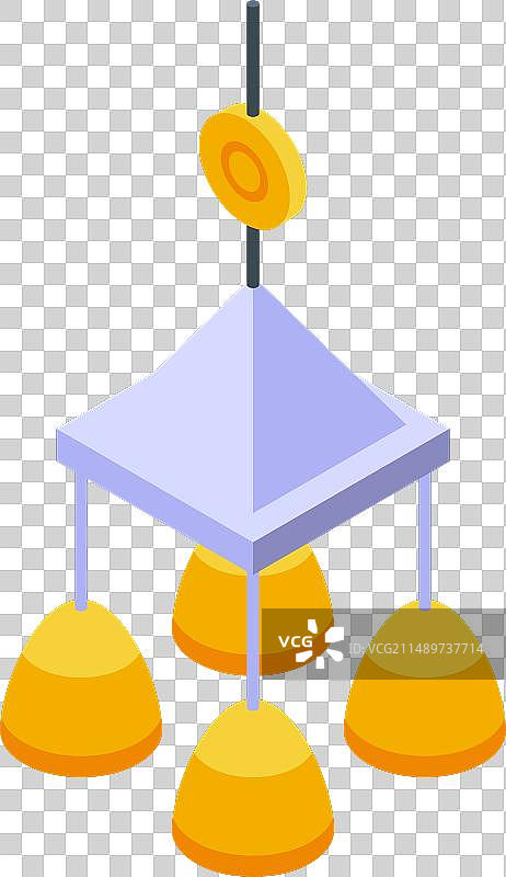 2.5D风铃装饰图标图片素材