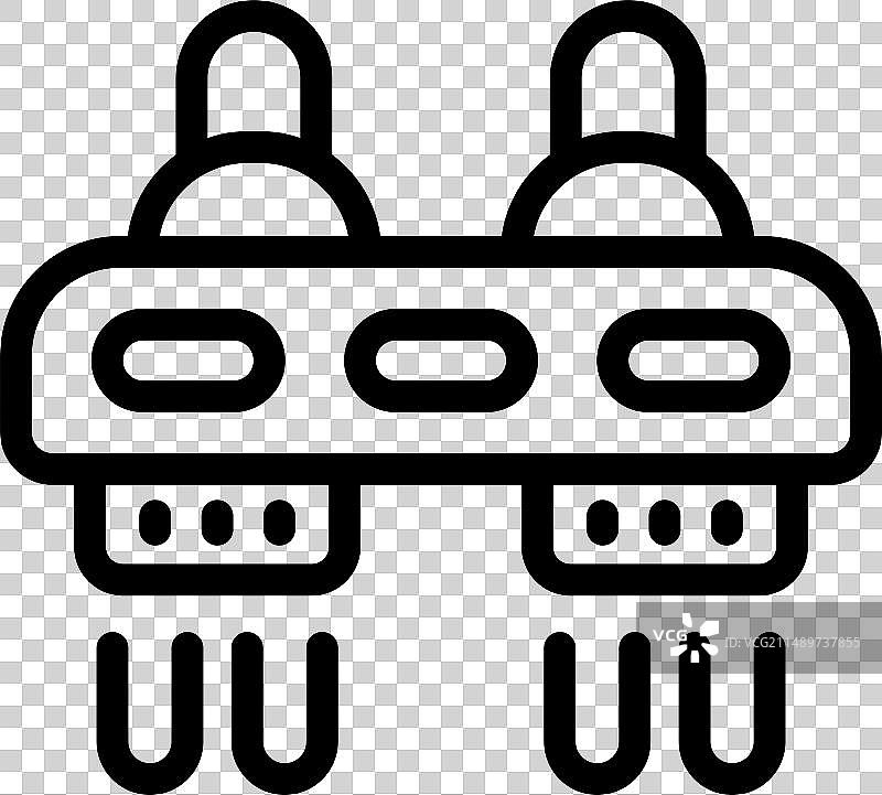 飞行滑板设备图标轮廓喷气背包图片素材