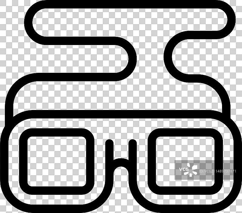 救生员眼镜轮廓图标图片素材