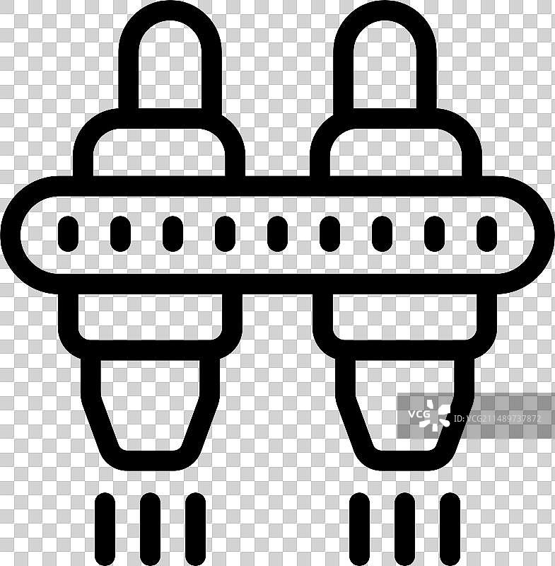 飞行滑板图标轮廓创新图片素材