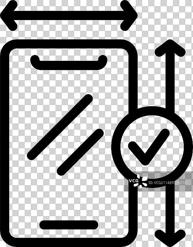 钢化手机玻璃图标轮廓图片素材