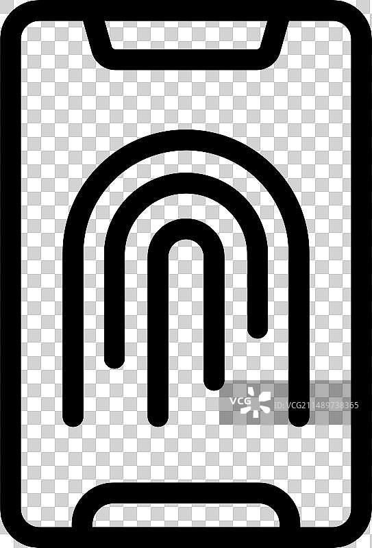 防震钢化玻璃图标轮廓图片素材