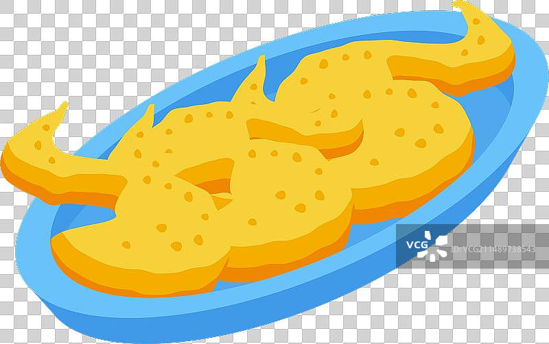 金色鸡翅图标2.5D设计图片素材