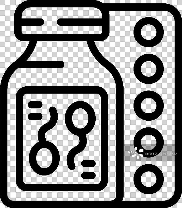 避孕药方案图标轮廓图片素材