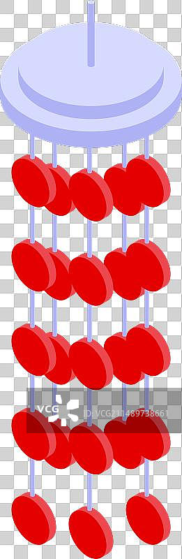 冥想风铃图标2.5D图片素材