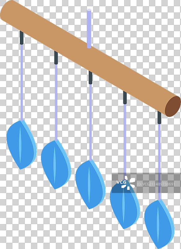 风铃等距图标图片素材