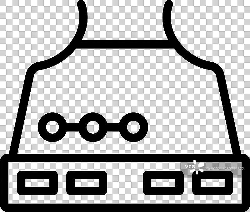 厨房排气扇炉灶轮廓图标图片素材