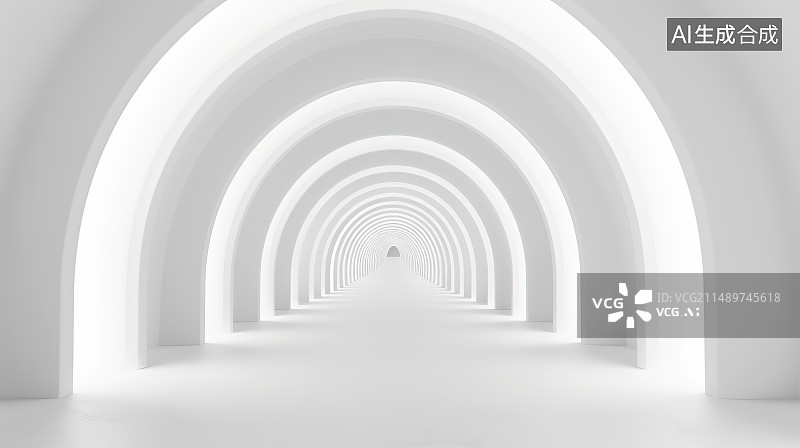 【AI数字艺术】抽象的圆形隧道图片素材
