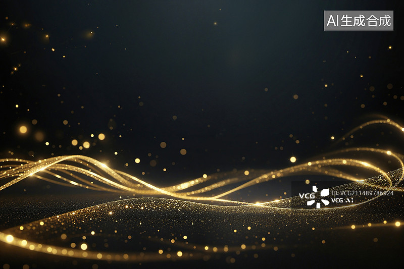 【AI数字艺术】黑色背景下灯光的特写镜头图片素材