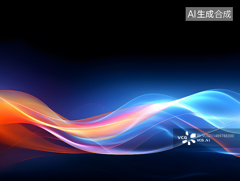 【AI数字艺术】流动的线条背景图片素材