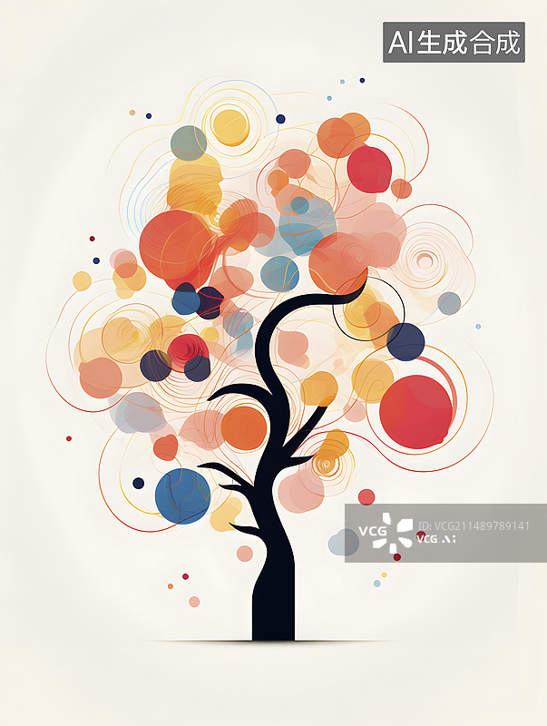 【AI数字艺术】元素设计：树图片素材