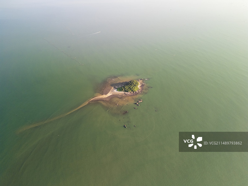阳江市海陵岛海滩上的高角度视图图片素材