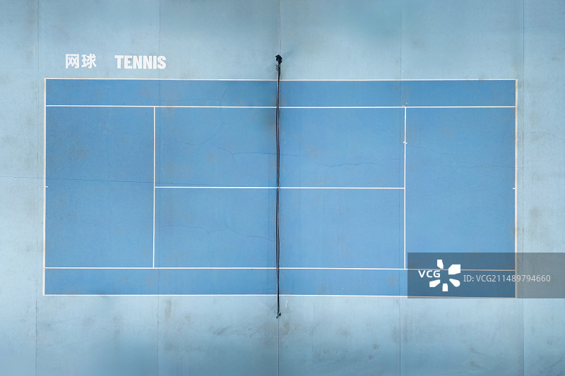 俯视网球场图片素材