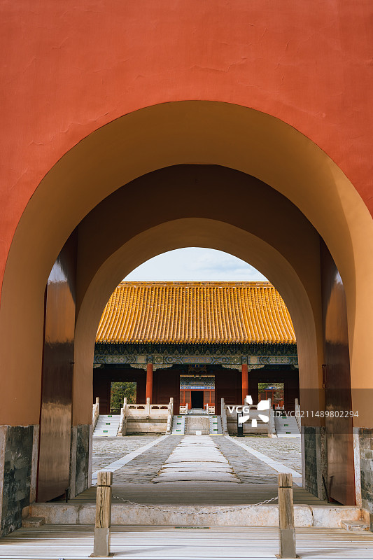 明十三陵长陵陵门建筑图片素材