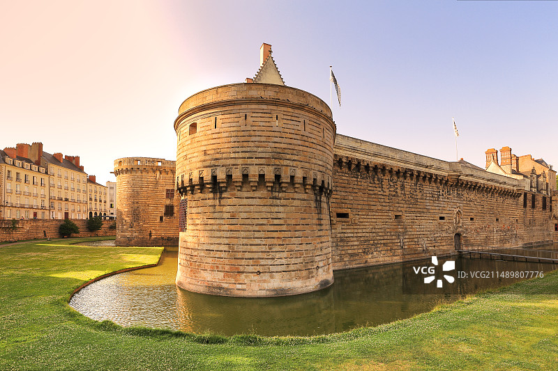 欧洲法国南特市布列塔尼公爵城堡建筑景观图片素材