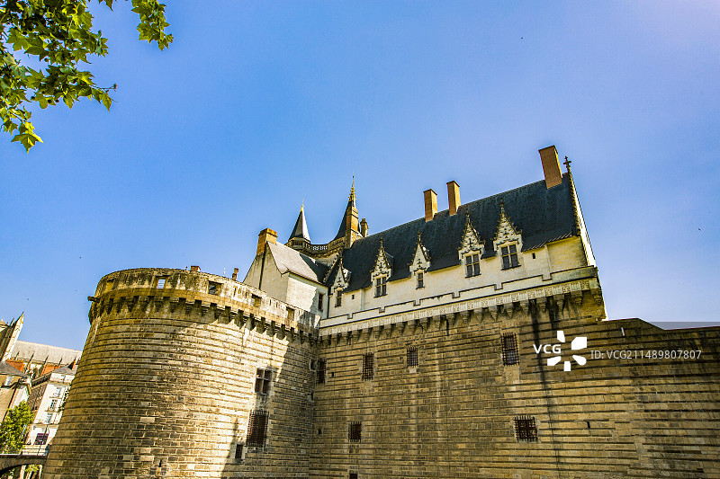 欧洲法国南特市布列塔尼公爵城堡建筑景观图片素材
