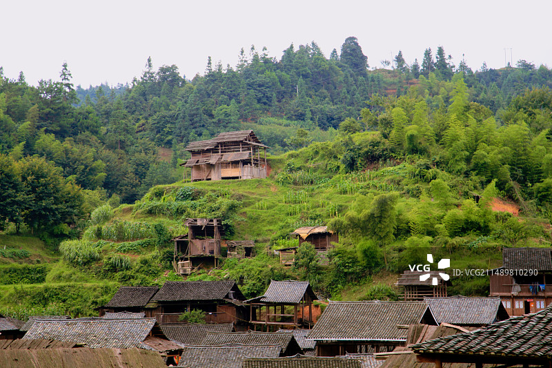 黔东南黎平黄岗侗寨风光图片素材