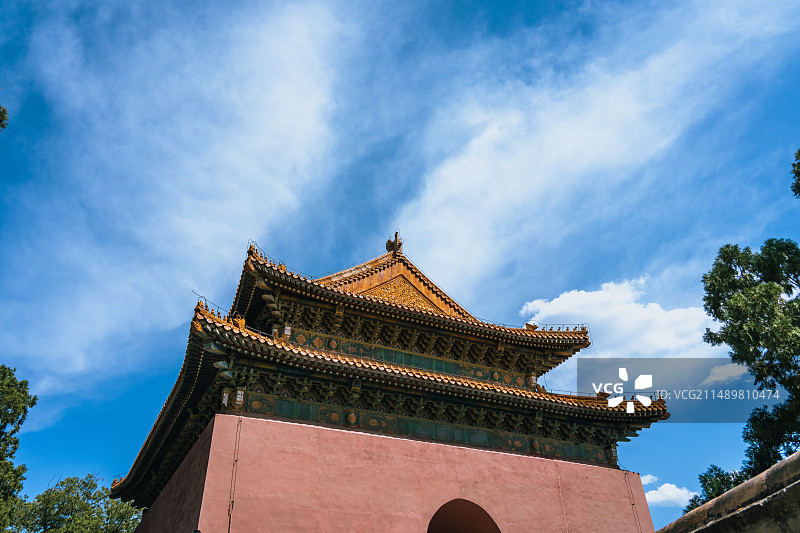 明十三陵明昭陵方城明楼建筑图片素材