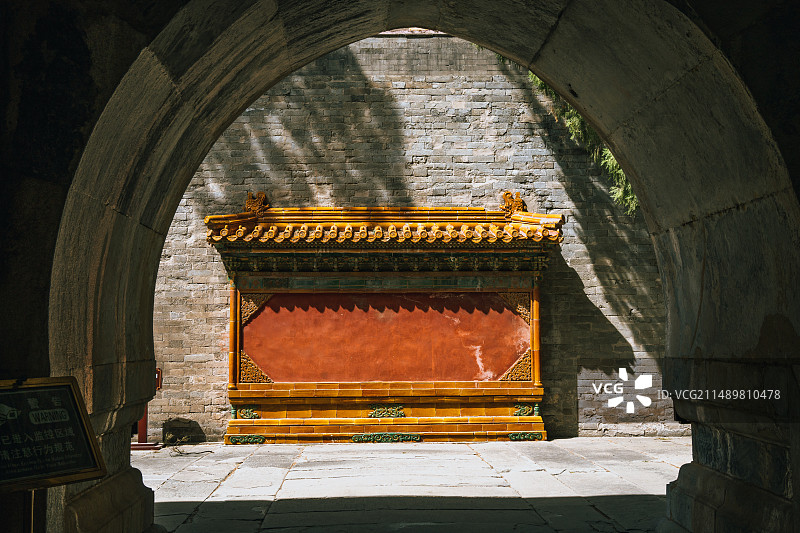 明十三陵明昭陵方城明楼建筑图片素材