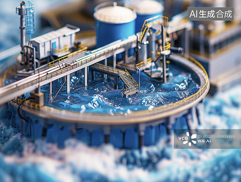 【AI数字艺术】新质生产力海水淡化技术图片素材