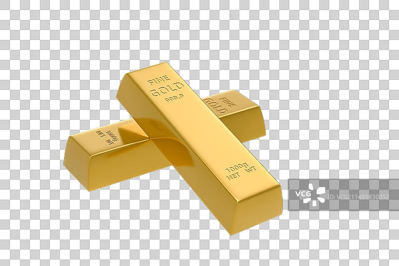 3D渲染，一千克金条图片素材