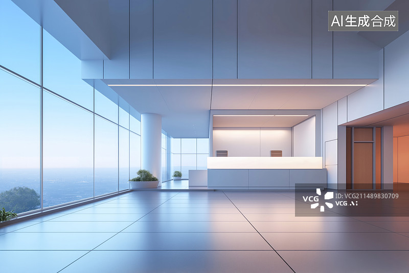 【AI数字艺术】现代室内建筑空间图片素材