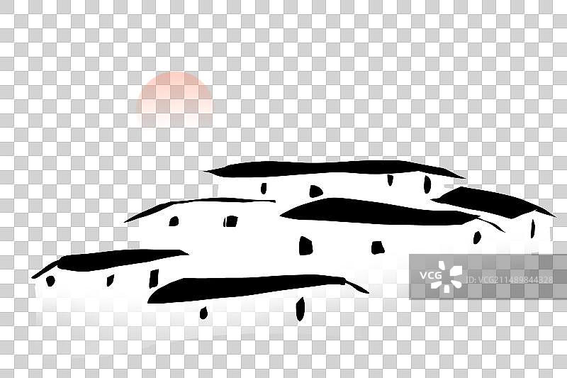 江南水乡建筑乡村房子建筑元素图片素材