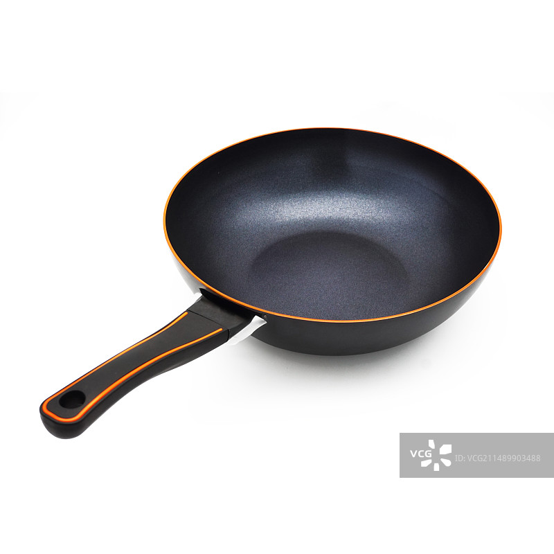 炒锅在中餐西餐法餐都是重要的烹饪厨具用品，不粘锅、平底锅、雪平锅、煎锅、爆炒家庭家常菜图片素材