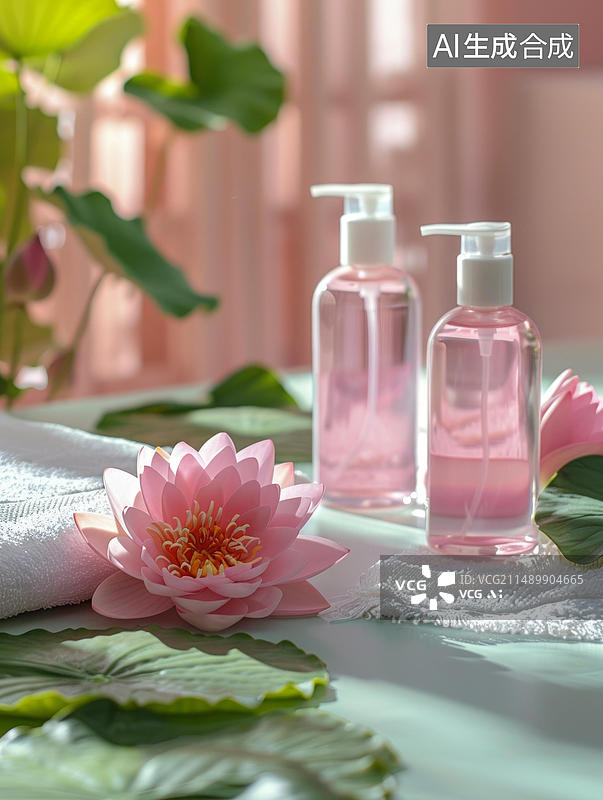 【AI数字艺术】采用莲花作为主题的产品图片素材