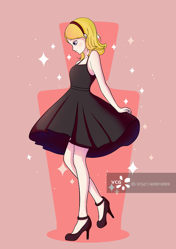 原创少女插画图片素材