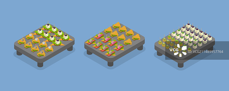 2.5D扁平风格餐食图片素材