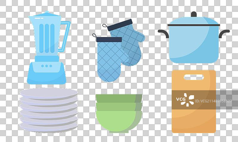 厨房设备图标Logo套装图片素材