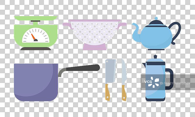 厨房设备图标Logo套装图片素材