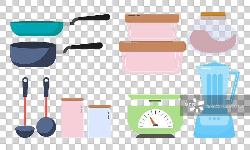 厨房设备图标Logo套装图片素材