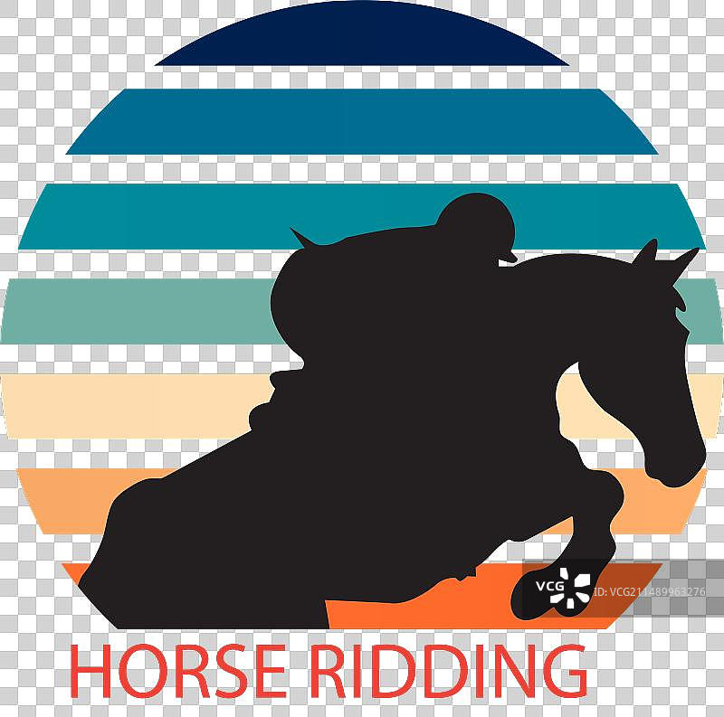 骑马T恤复古风景图片素材