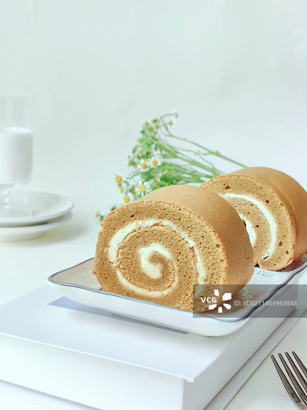 桌上早餐的高角度视图图片素材