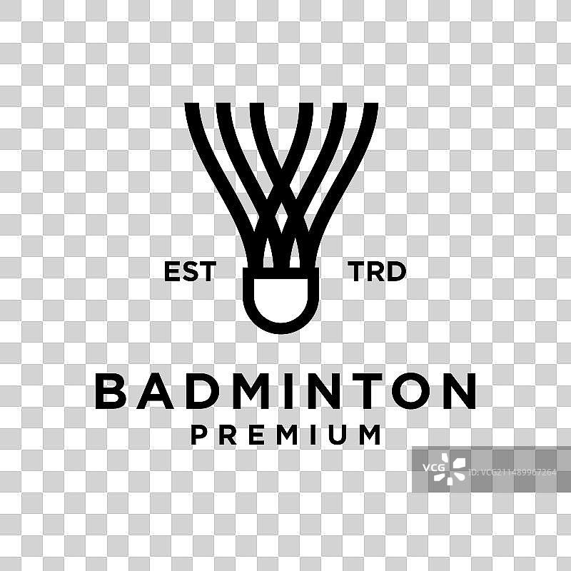 羽毛球抽象标志图标设计图片素材