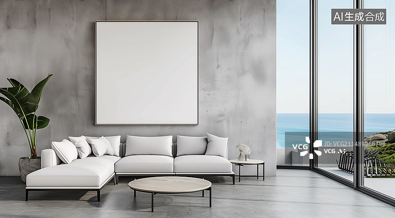 【AI数字艺术】3d渲染的室内房间空间图片素材