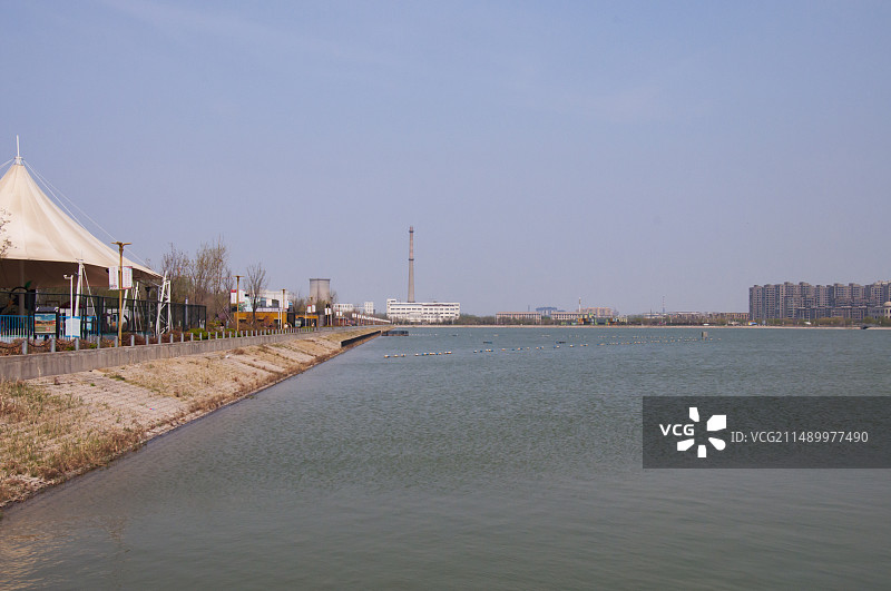 德州鬲津湖城市休闲公园图片素材