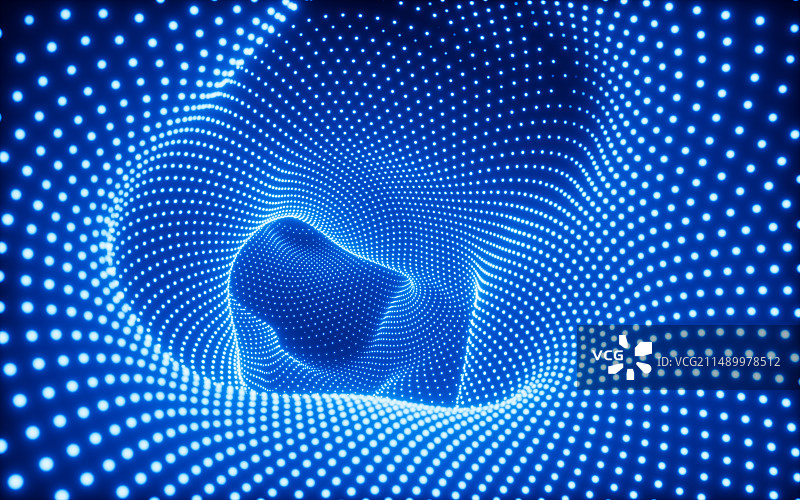 抽象霓虹虫洞背景3D渲染图片素材