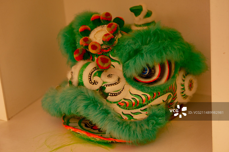 传统舞狮狮子头图片素材