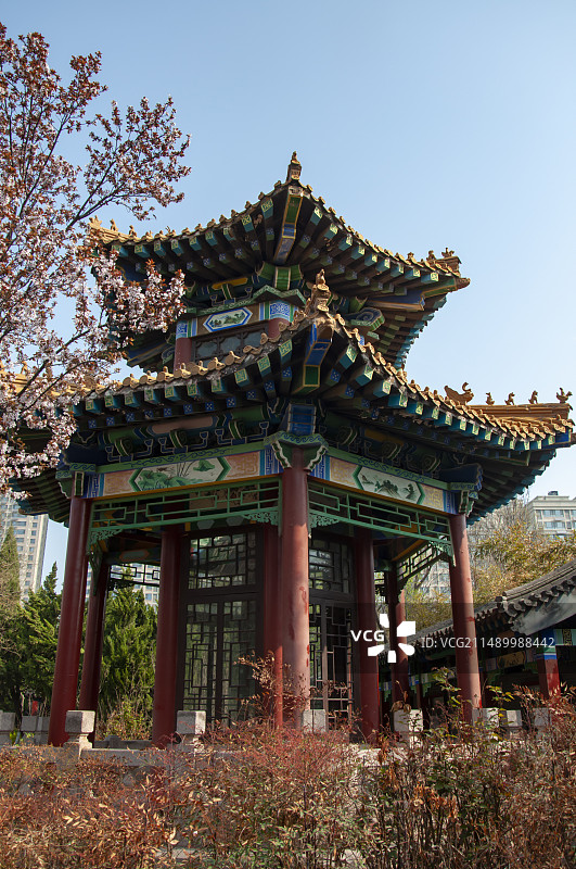 德州陵县文博苑景区碑亭图片素材