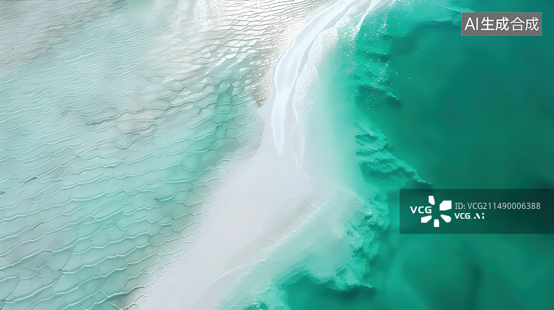 【AI数字艺术】高视角下的盐湖风景图片素材