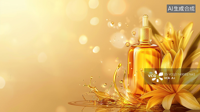 【AI数字艺术】电商美容护肤产品展示海报图片素材