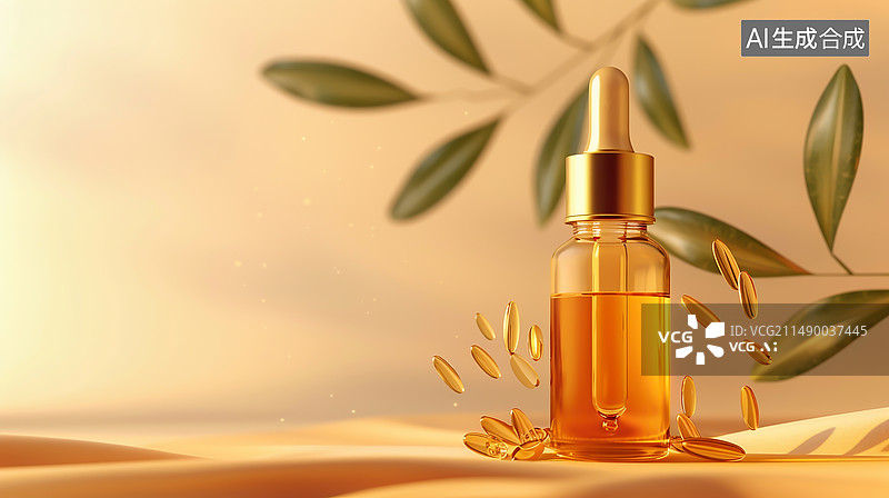 【AI数字艺术】电商美容护肤产品展示海报图片素材