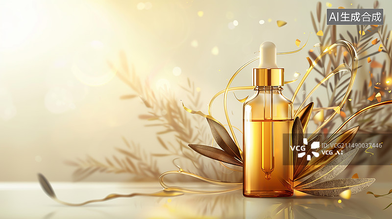 【AI数字艺术】电商美容护肤产品展示海报图片素材