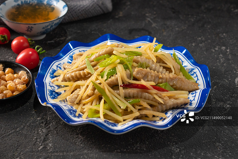 土豆丝炒莜面图片素材