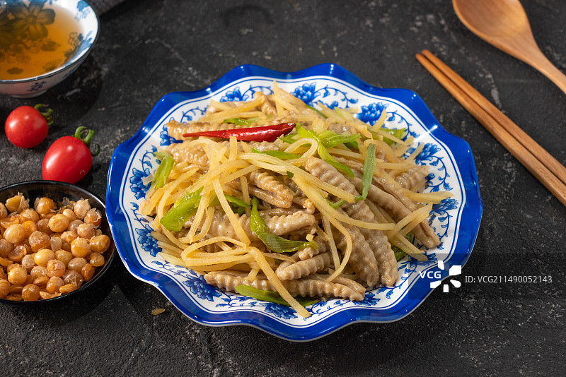 土豆丝炒莜面图片素材